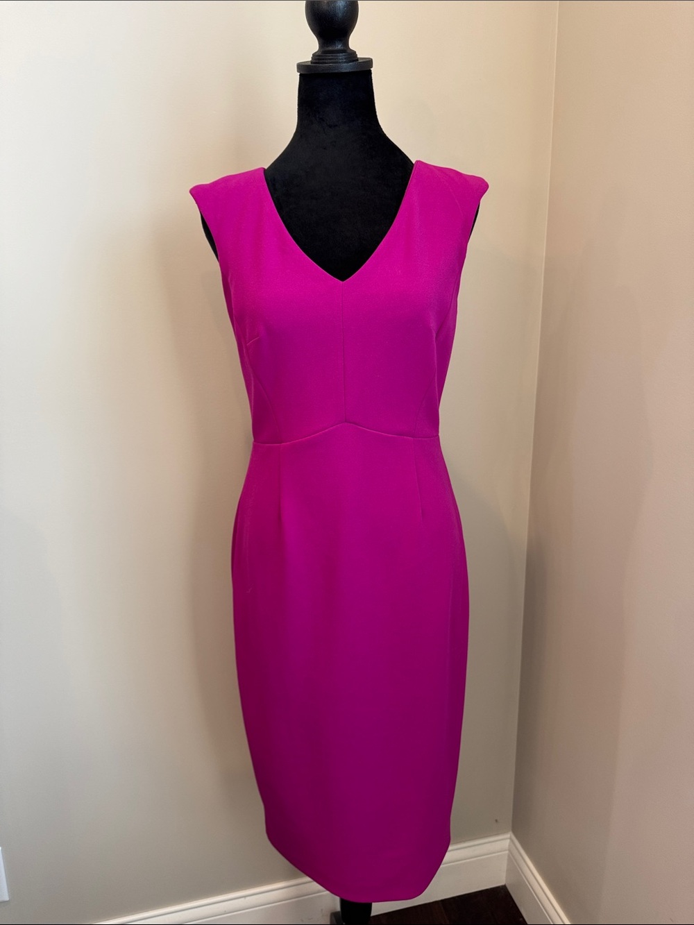Ivanka Trump Fuchsia Secret Weapon V-Neck Sheath Dress